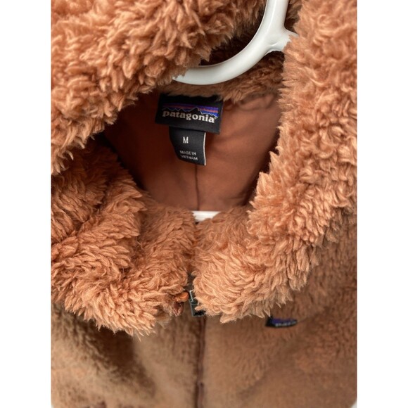 Patagonia Los Gatos Vest Womens Med Burnt Orange Lined Fleece High Pile Full Zip - Picture 4 of 9